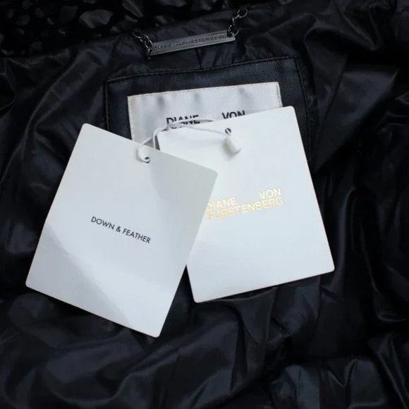 DVF Diane Von Furstenberg Down Puffer Jacket XS Coat - Picture 7 of 8